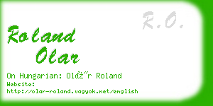 roland olar business card